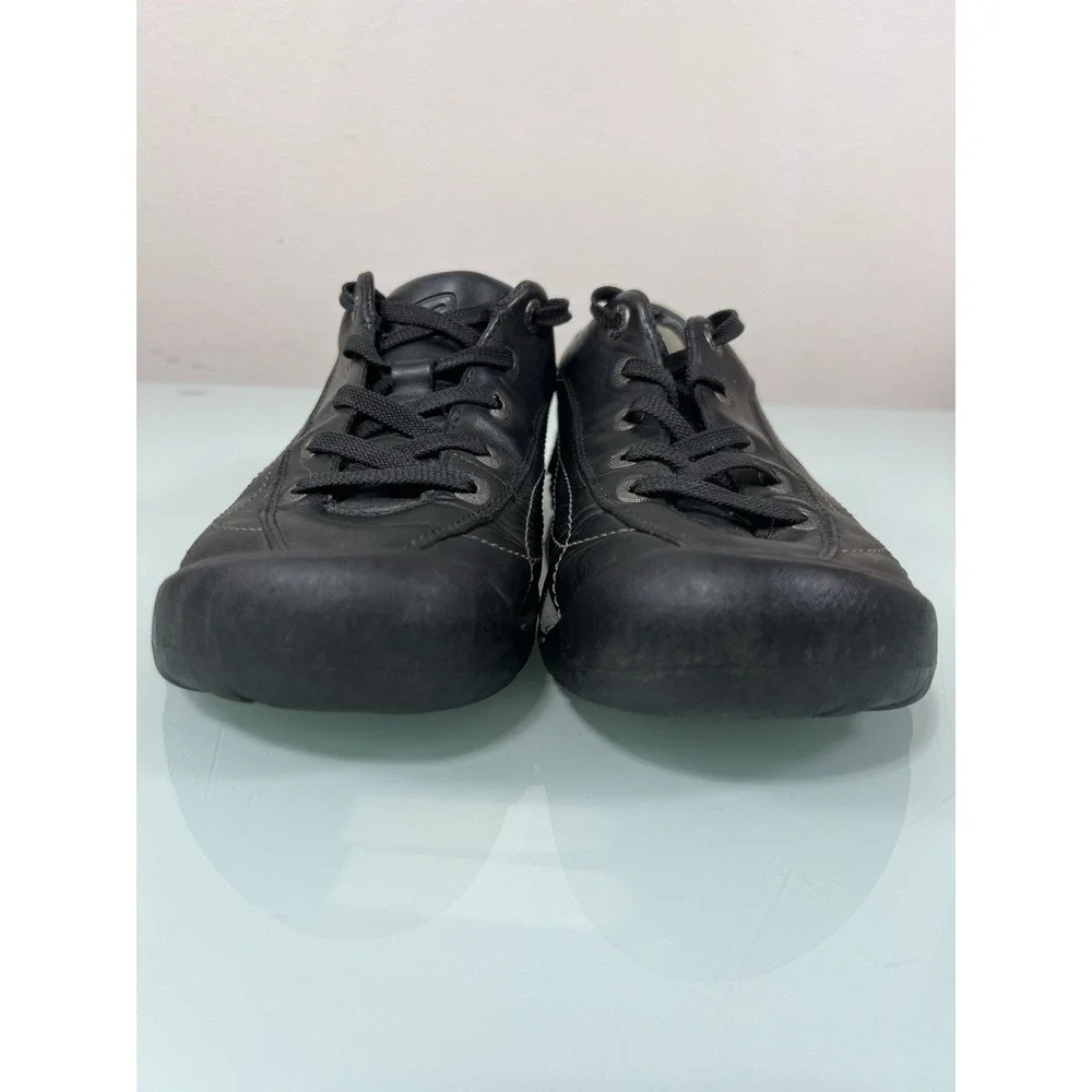 KEEN‎ Black Leather Walking Shoes Men's 7 Lace Up Comfort Casual